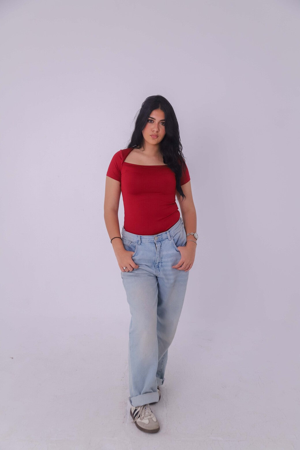 SQUARE NECKLINE DYNAMITE BASIC TOP